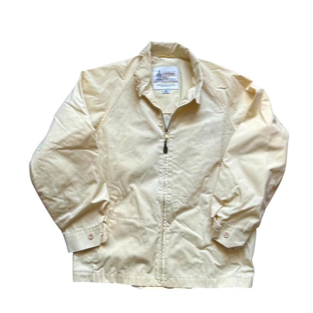VTG London Fog Jacket Men 40 Yellow Bomber Lightweight Casual Preppy Grandpa 90s